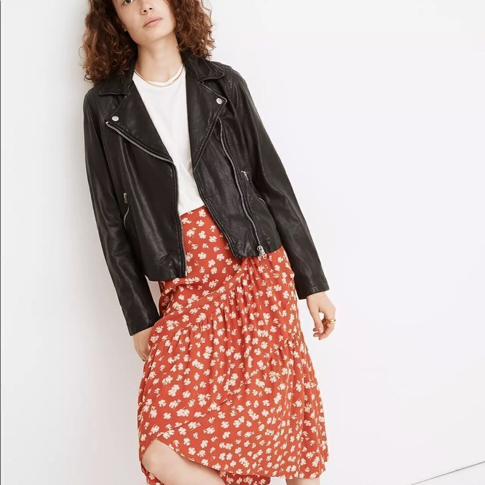 Madewell washed leather Moto jacket